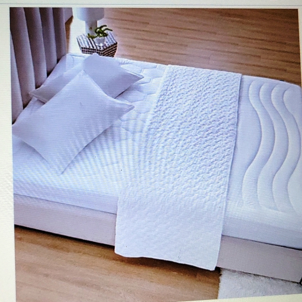 Bedsure fitted mattress pad white 18" deeppocket Microplush hypoallergenic …